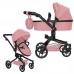 Коляска для кукол 2 в 1 Трансформер с сумкой 9695 Carrello Fortuna POWDER PINK Розовая Пудра
