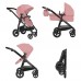 Коляска для кукол Трансформер 2 в 1 с сумкой Carrello Ultra POWDER PINK 9696 Розовая пудра