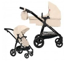 Коляска для кукол Трансформер 2 в 1 с сумкой Carrello Ultra CREAM 9696 Кремовая