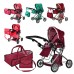 Коляска для ляльки металева Трансформер з люлькою та сумкою (9379)