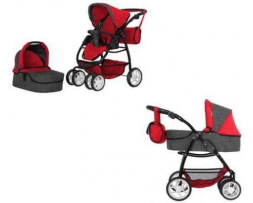 Лялькова коляска Трансформер з сумкою, 2 в 1 (9662 RED)