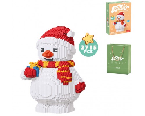 Новогодний конструктор Снеговик 2715 деталей (0108)