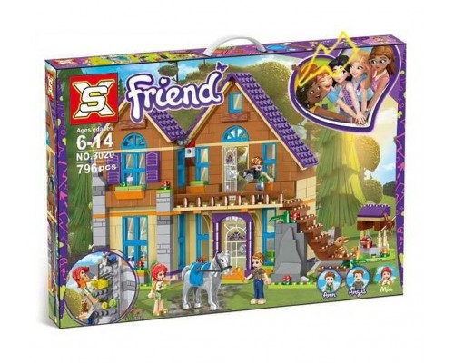 Конструктор для девочки Дом с фермой 796 деталей (3020)