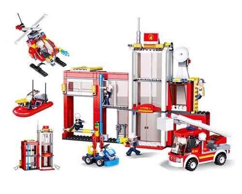 Конструктор Пожарная станция 612 деталей Sluban (0631)
