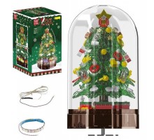 Новорічний конструктор Ялинка, 688 деталей. Звук, світло, обертається (10090)
