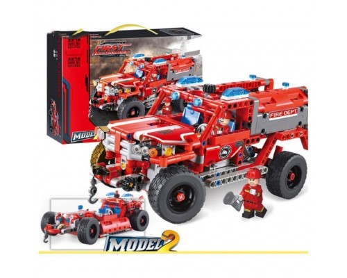Конструктор Пожежна машина 2 види Техніки 523 деталі (3375)