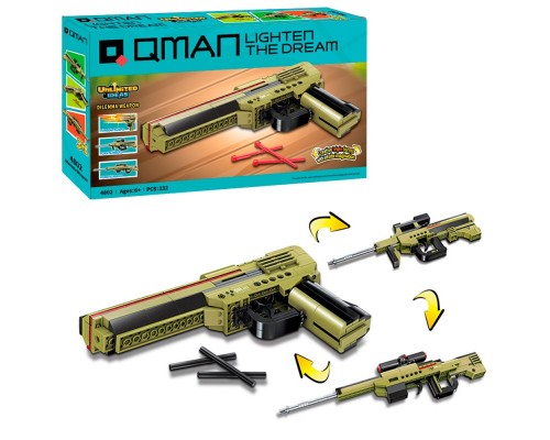 Конструктор Пістолет 202 деталі 3 в 1 Qman 4802