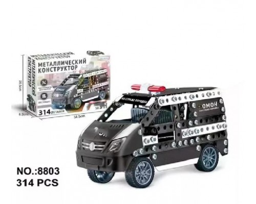 Конструктор металевий Пожежна машина/Спецназ 2 види 314 деталей (8803-04)
