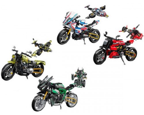 Конструктор Мотоцикл Трансформер 2 в 1 от 479 деталей, 4 вида (9301)