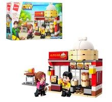 Конструктор Qman 1132 город, кафе, фигурки, 122 детали