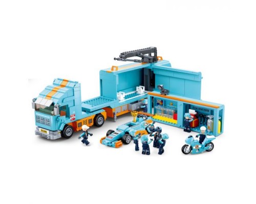 Конструктор Sluban Трейлер для гоночних машин Racing Team 1044 деталі (0766)