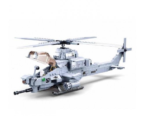 Конструктор Sluban Вертоліт Вайпер AH-1Z. 482 деталі (0838)
