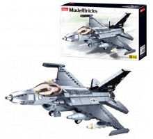 Конструктор Sluban Військовий літак Винищувач F-16C Falcon 521 деталь (0891)