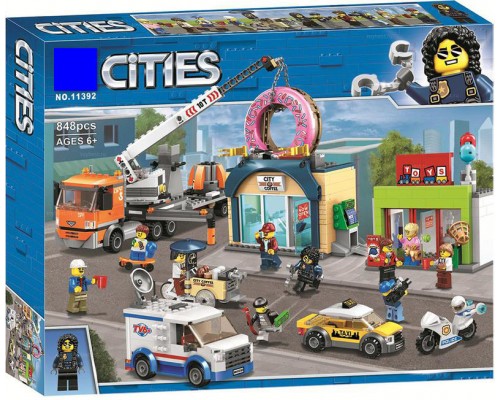 Конструктор магазин пончиков 848 деталей (11392)