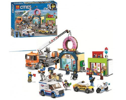 Конструктор магазин пончиков 848 деталей (11392)