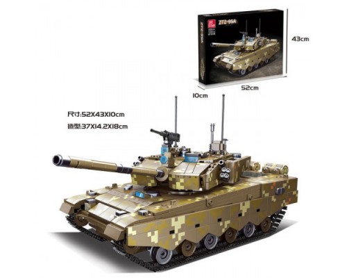 Конструктор военный Танк 1298 деталей (ZTZ 99A)