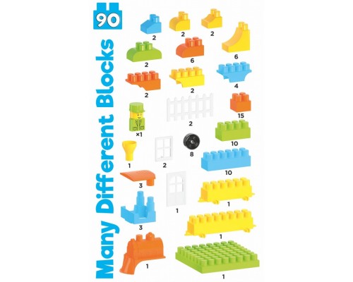 Конструктор для малюків 90 великих деталей у валізі (6085)