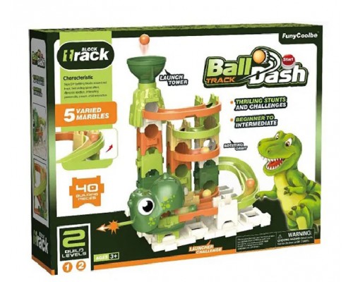 Детский конструктор лабиринт с шариками Динозавр 40 крупных деталей (9635)
