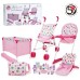 Ігровий набір меблі для ляльки та пупса. Манеж-ліжечко, стільчик, коляска, люлька (FiVEoNiNE T818034)