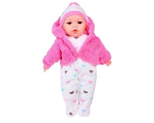 Пупс м'яконабивний Мій малюк 39 см, У комбінезоні, жилетці та шапочці (5921)