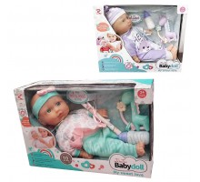 Мягкотелый Пупс Звуки малыша 37 см. с бутылочкой и погремушкой (6290)