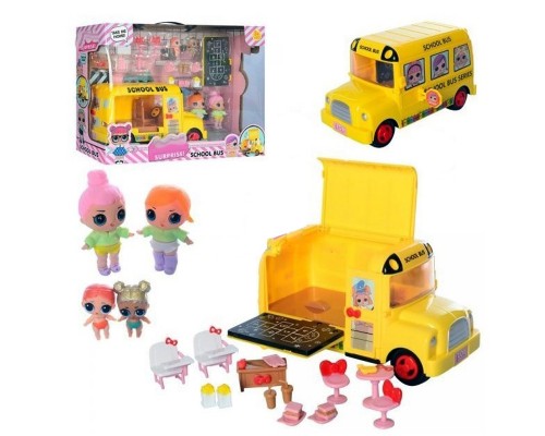 Ігровий набір з ляльками Шкільний автобус (лол) K 5624