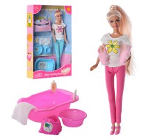 Лялька Дефа Мама з 2 малюками та ванною Defa 8213