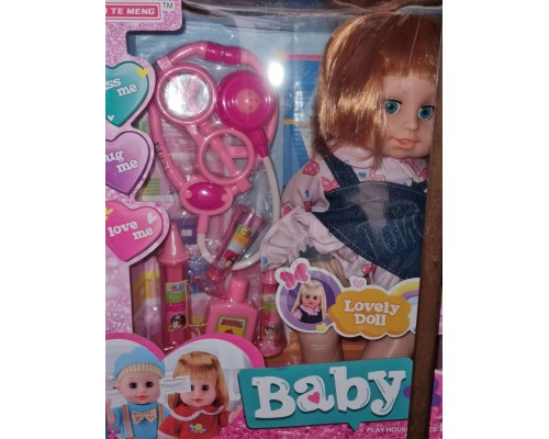 Лялька пупс з набором лікаря 30 см (58822)