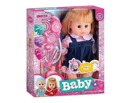 Лялька пупс з набором лікаря 30 см (58822)