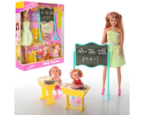 Набір Дефа Школа, Лялька, діти, меблі Defa 6065