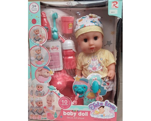 Пупс Говорящий - Звуки малыша. Пьет, ходит на горшок 30 см (6911-6915)