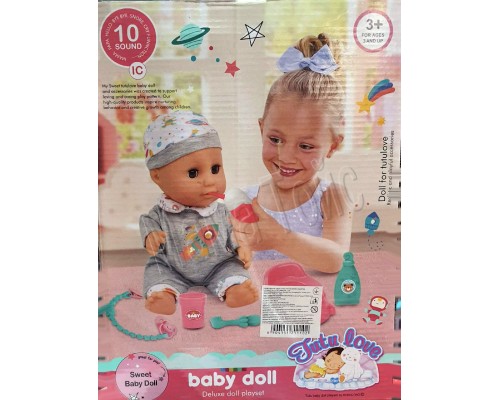 Пупс Говорящий - Звуки малыша. Пьет, ходит на горшок 30 см (6911-6915)