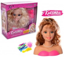 Кукла Манекен голова для причесок Кокетка. Расческа, аксессуары, 2 вида (323)