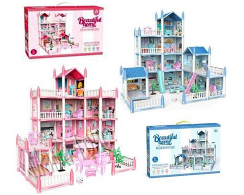 Ляльковий будиночок з меблями для маленьких ляльок 2 види (462-11)