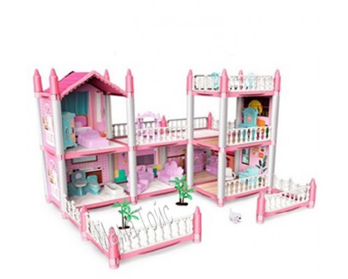 Кукольный домик с мебелью для маленьких кукол 2 вида (862-06/462-06)