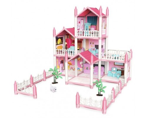 Кукольный домик с мебелью для маленьких кукол 2 вида (862-07/462-07)