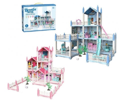 Кукольный домик с мебелью для маленьких кукол 2 вида (862-07/462-07)