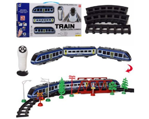 Игрушечная Железная дорога на Радиоуправлении, 41 деталь, Звук, свет, 220 см (2802)