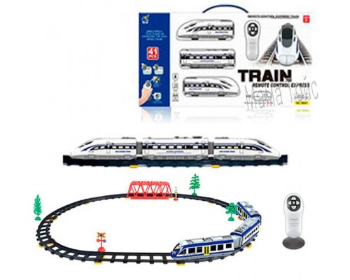 Игрушечная Железная дорога на Радиоуправлении, 41 деталь, Звук, свет, 220 см (2802)