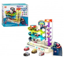 Детский гараж парковка с лифтом. 3 этажа, 4 машинки. Музыка, свет (79920)