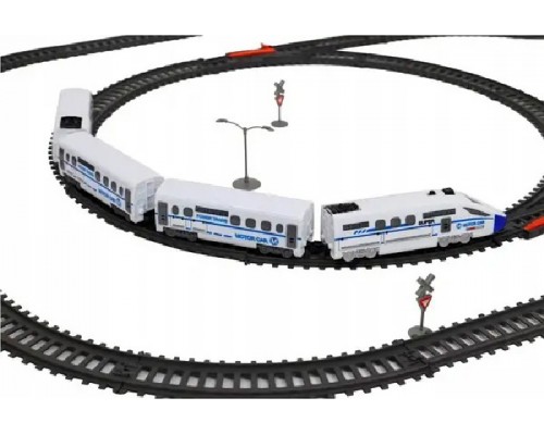 Дитяча залізниця на батарейках зі світлом. Локомотив, вагони (2186)