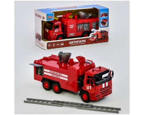 Игрушечная Пожарная машина, Звук, свет, брызгает водой. 9624