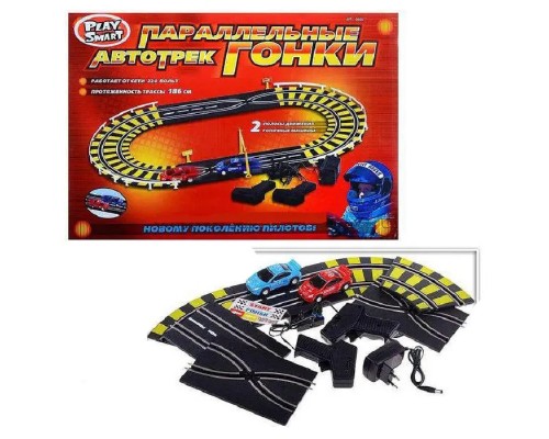 Авто Трек з машинками Паралельні гонки від мережі Довжина Траси 369 см (0810)
