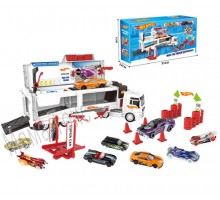 Трейлер Автовоз с машинками инерционный Хот Вил (005)