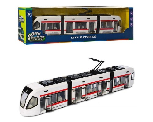 Іграшковий Трамвай-Електричка поїзд з вагонами, 37 см (0226)