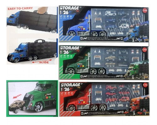 Іграшковий Трейлер гараж з машинками Автовоз 50 см. зі Звуком (1270)