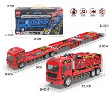 Трейлер Трек із металевими машинками. Розкладна траса 90 см Звук, світло (1286)