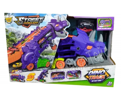 Трейлер Трек Динозавр, розкладний трап, 2 машинки (167)