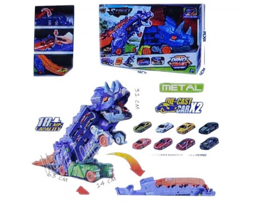 Трейлер Трек Динозавр, розкладний трап, 2 машинки (167)