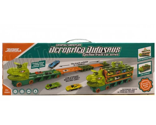 Трейлер трек с машинками на запуске катапульт Динозавр (588-5)